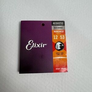 Elixir Acoustic Guitar Strings - Purple and Orange
